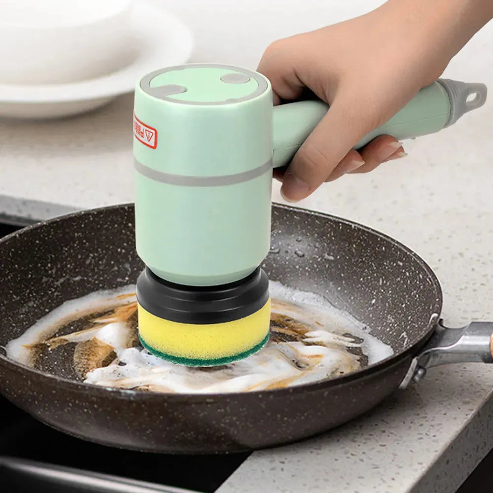 Electric Cleaning Brush Dishwashing Brush Automatic Wireless USB Rechargeable Professional Kitchen Bathtub Tile Cleaning Brushes - Bellarte Enchanté Electric Cleaning Brush Dishwashing Brush Automatic Wireless USB Rechargeable Professional Kitchen Bathtub Tile Cleaning Brushes